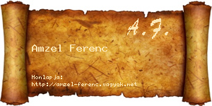 Amzel Ferenc névjegykártya