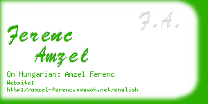 ferenc amzel business card